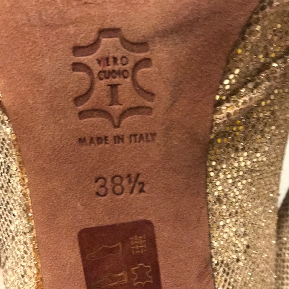 Jean Michel Cabazat gold sparkly heels 38.5 - Picture 6 of 8